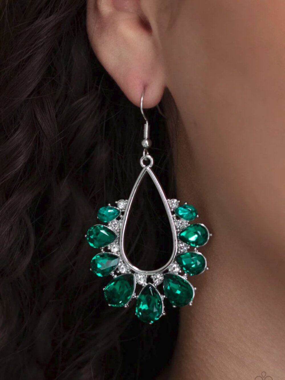 Paparazzi Jewelry Accessories Two Can Play That Game - Green Earrings - Vintage